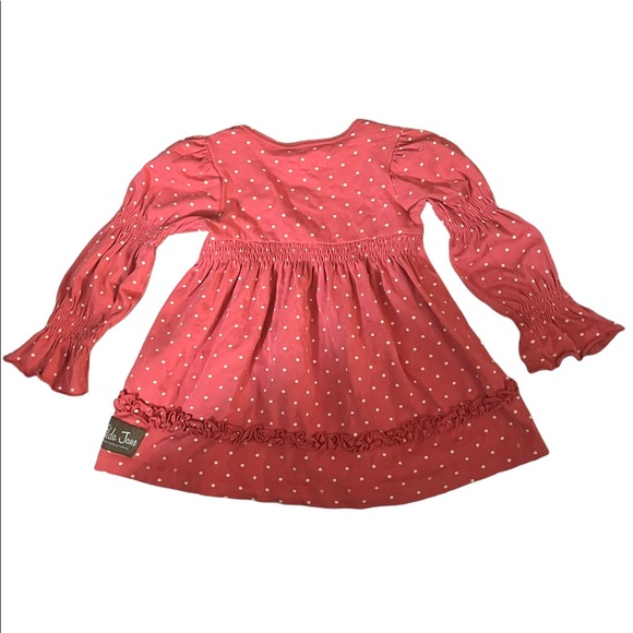 Matilda Jane Girls 12 month Pink Polka Dot Twirl Dress - Picture 5 of 5